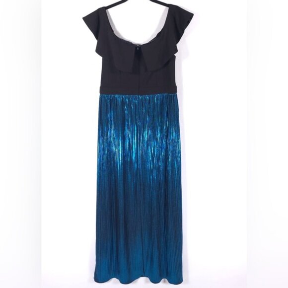 NWT ADDISON EVENINGS Prom Dress Social Satin Pleated Skirt N2350B4 Size 10 - Picture 3 of 15